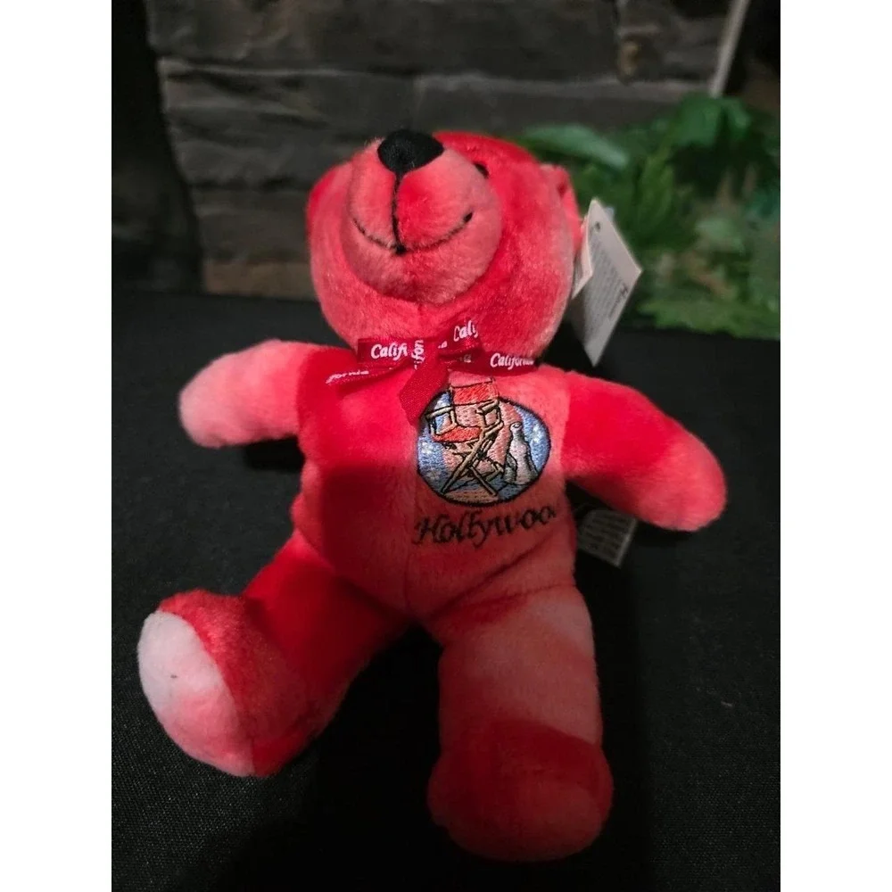 2001  HOLLYWOOD PLUSH BEAR ADVERTISE CALIFORNIA AMAZING TINSELTOWN RESORT